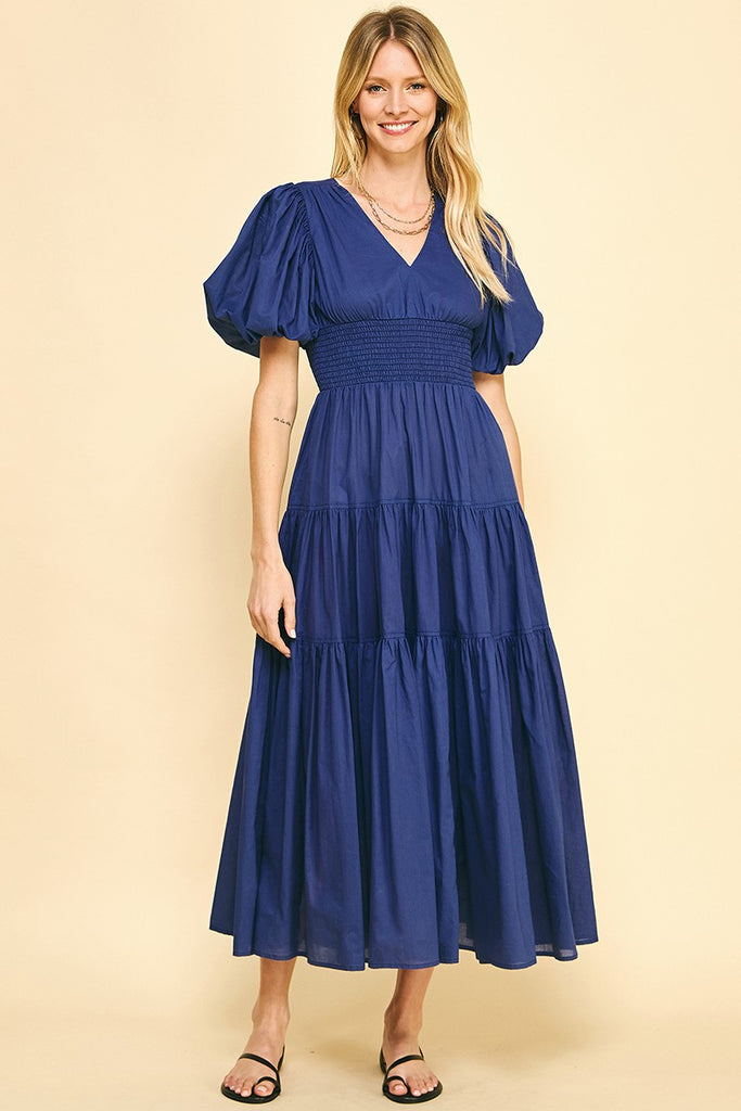 Puffed Perfection Dress Clothing Pinch Navy S 