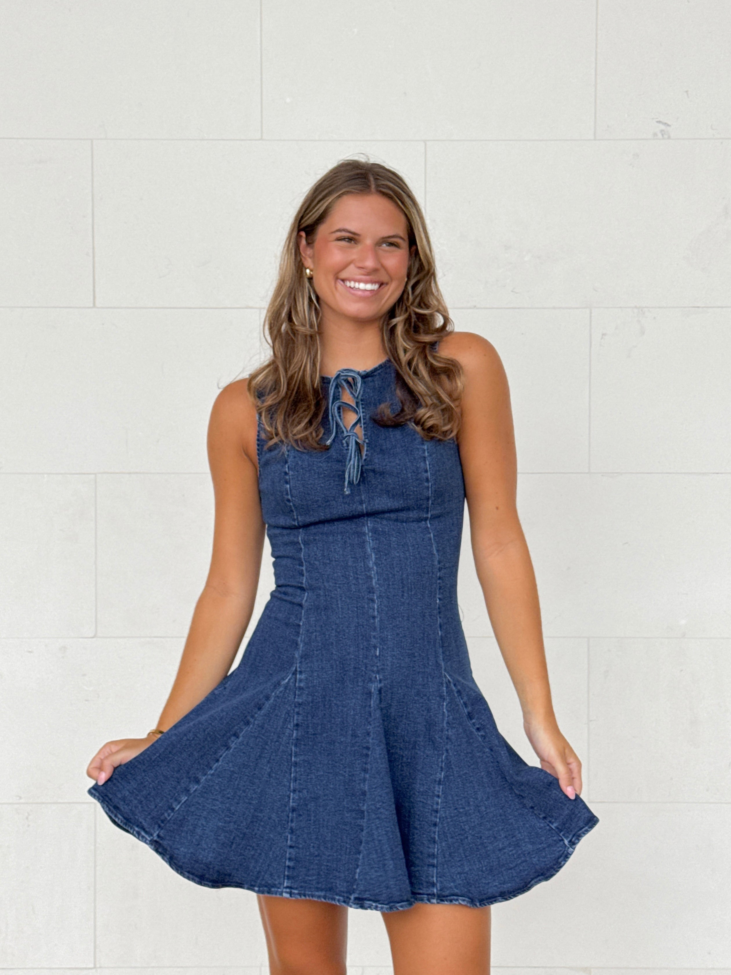 All Day Denim Dress – Peacocks & Pearls Lexington