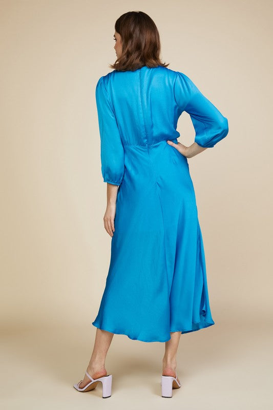 teal satin midi dress ASOS Design - Midi Dress - Women - Polyester/Elastomultiester - 6 US