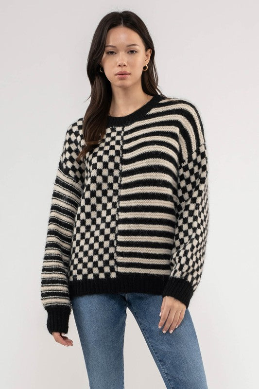 Read Between the Lines Sweater Clothing Blu Pepper   