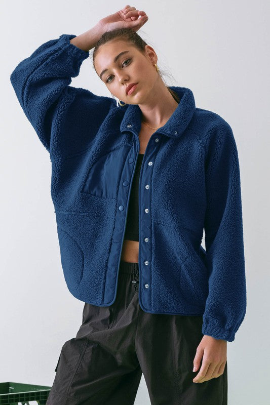 Stay Warm Royal Fleece Jacket Clothing Blu Pepper   