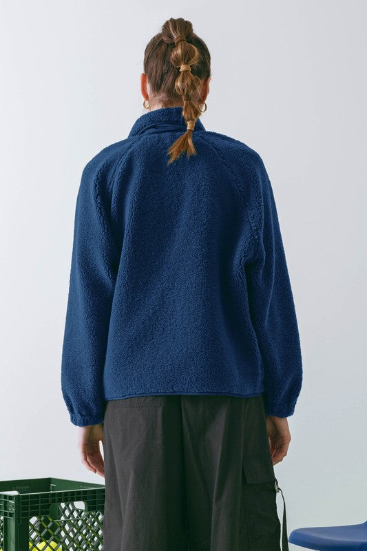 Stay Warm Royal Fleece Jacket Clothing Blu Pepper   