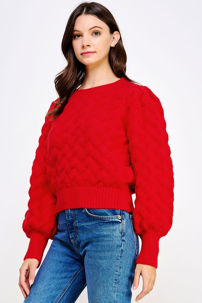 Loving Her Sweater Clothing Strut & Bolt Red S 