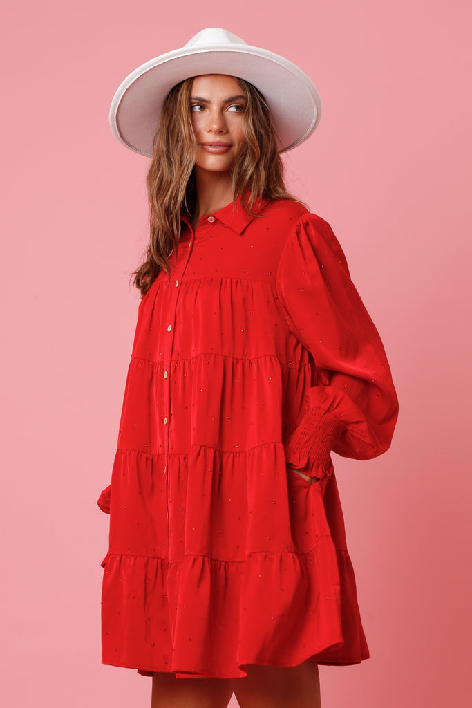 Cute As A Button Dress Clothing Peach Love CA   
