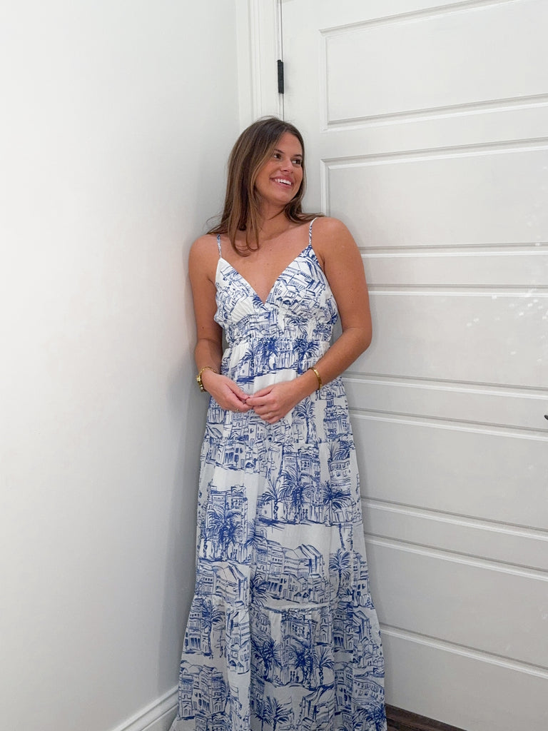 Santorini Coast Maxi Dress Clothing Peacocks & Pearls Lexington