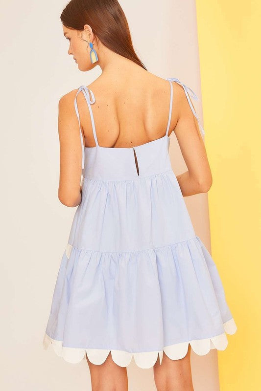 Southern Scallops Tiered Dress Clothing Peacocks & Pearls Lexington   