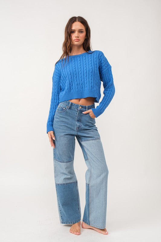 Fight For The Blue and White Sweater Clothing Papermoon   