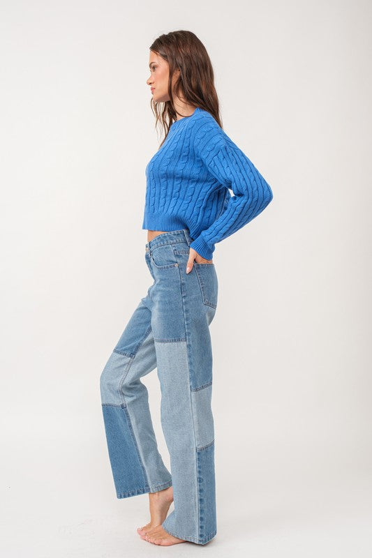 Fight For The Blue and White Sweater Clothing Papermoon   