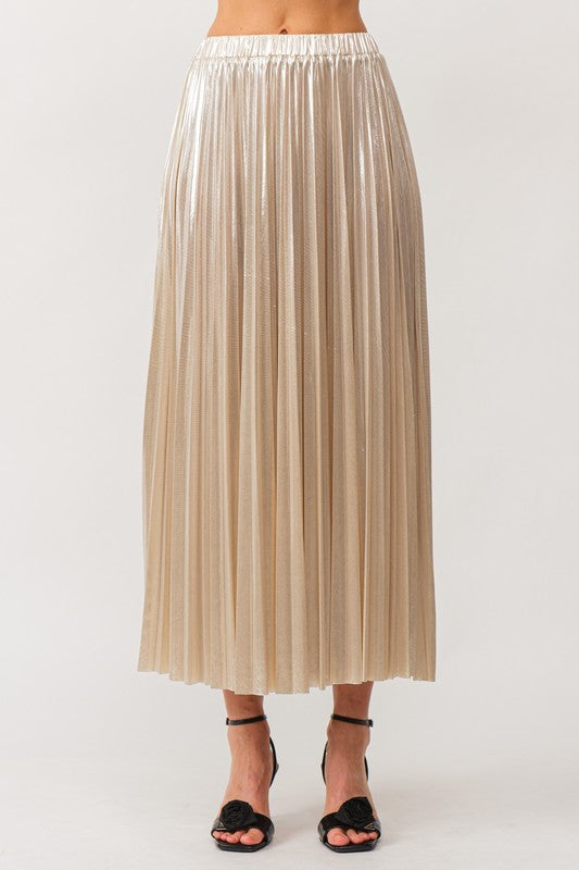 On the East Side Pleated Skirt Clothing Sofie the Label Champagne S 