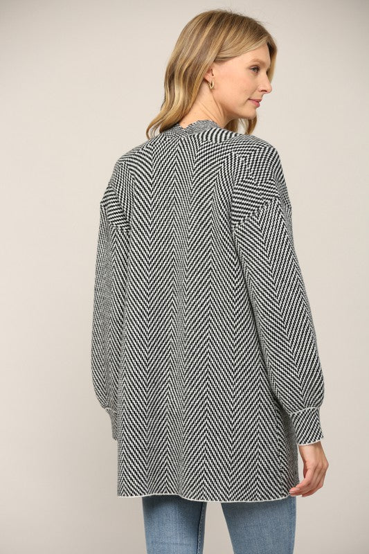 The Neutrals Chevron Cardigan Clothing Fate   