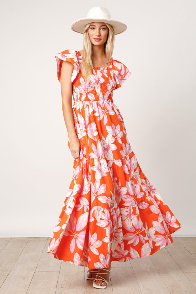 Sweet Tangerine Maxi Dress Clothing Peach Love CA   