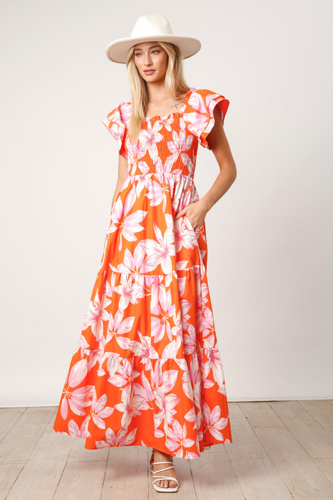 Sweet Tangerine Maxi Dress Clothing Peach Love CA   