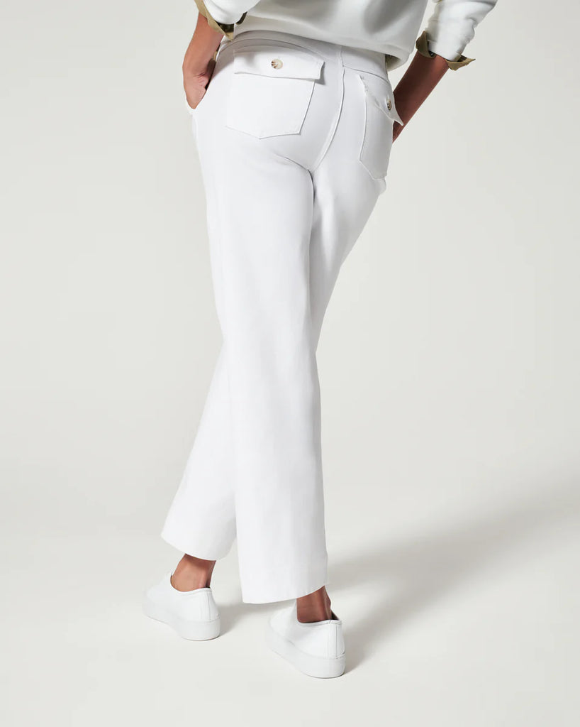Stretch Twill Cropped Wide Leg Pant Clothing Spanx   
