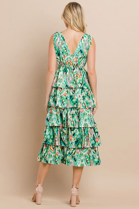 On The Other Side Tiered Midi Dress Peacocks & Pearls Lexington On The Other Side Tiered Midi Dress Peacocks & Pearls Lexington