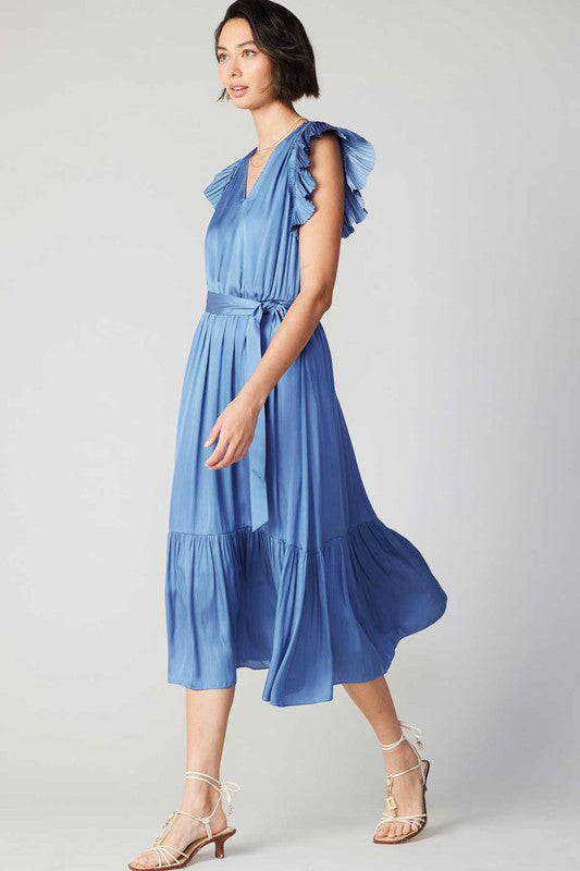 The Basic Blues Midi Dress Clothing Current Air   