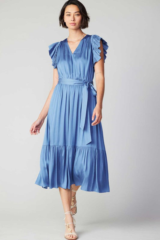 The Basic Blues Midi Dress Clothing Current Air   