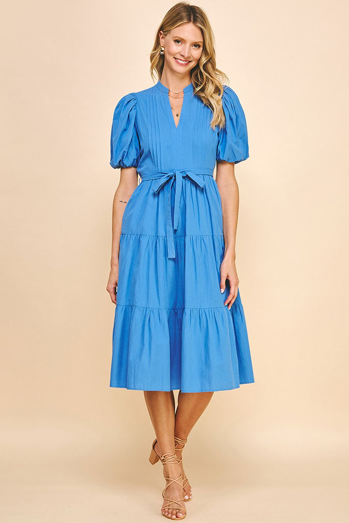 Sweet Spring Midi Dress Clothing Pinch Blue S 