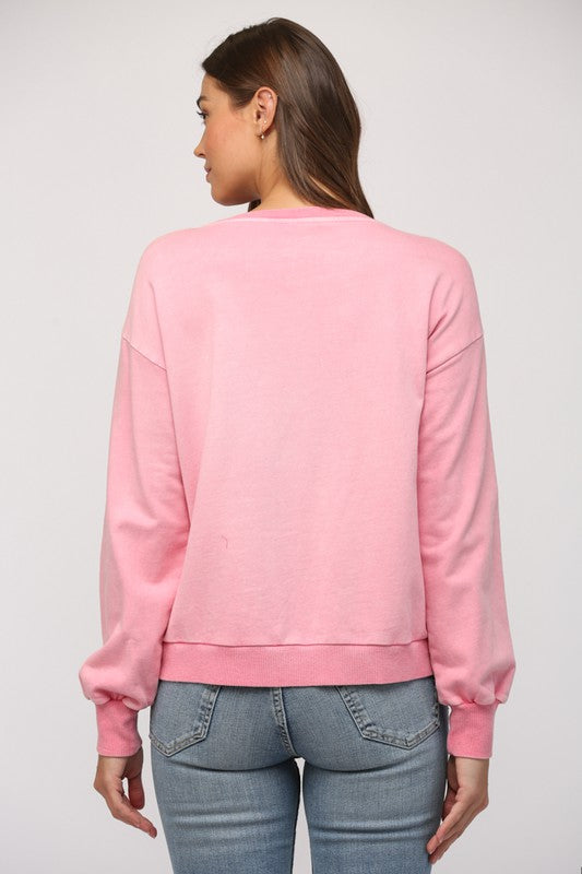 Perfect Pink Pintuck Sweatshirt Clothing Fate   