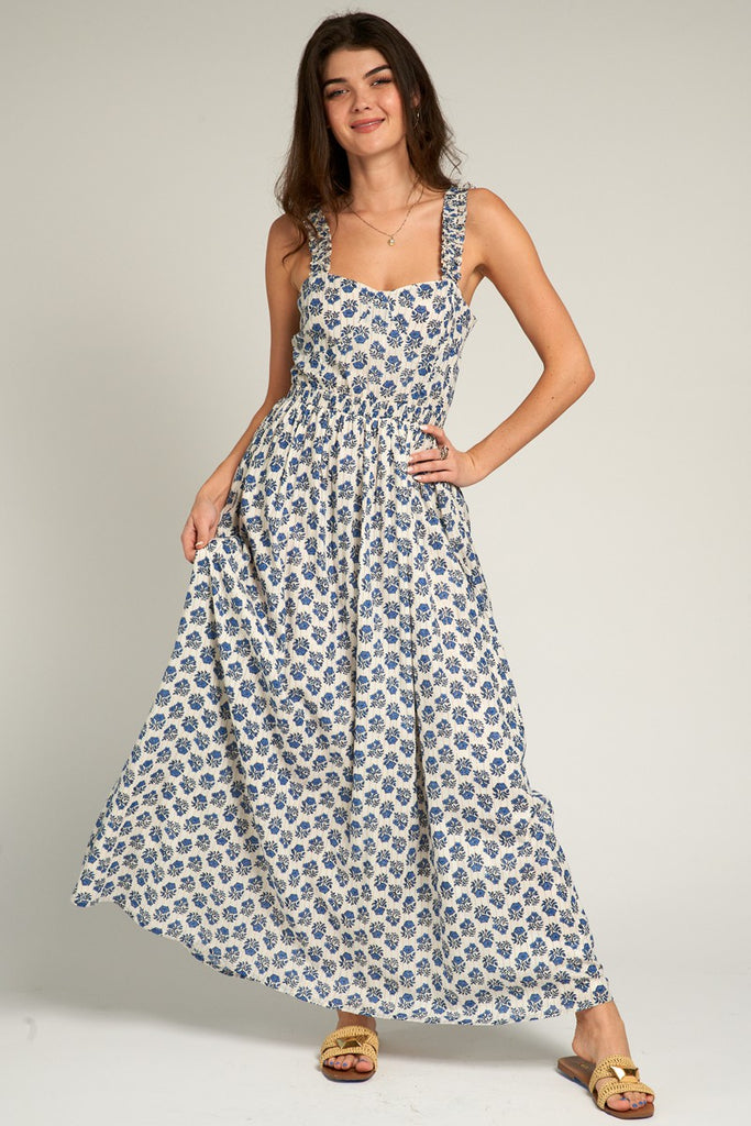 Coastal Bloom Maxi Dress Clothing Peacocks & Pearls Lexington