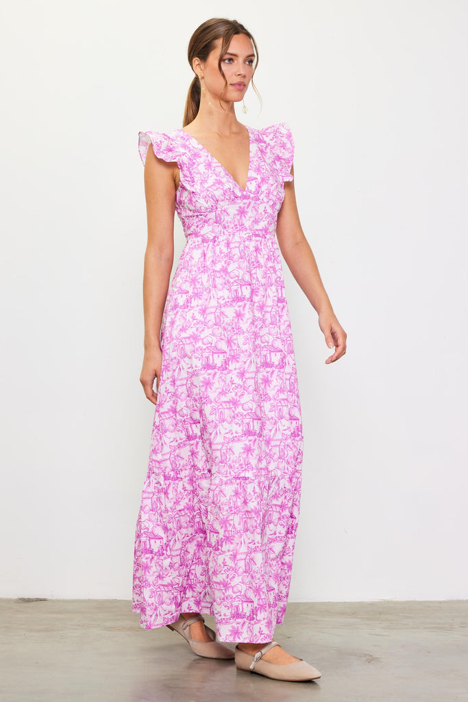 Best Day Maxi Dress Clothing Peacocks & Pearls Lexington Pink XS 