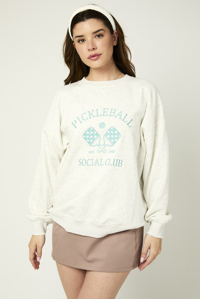 Pickleball Social Club Sweatshirt Clothing Peacocks & Pearls Lexington   