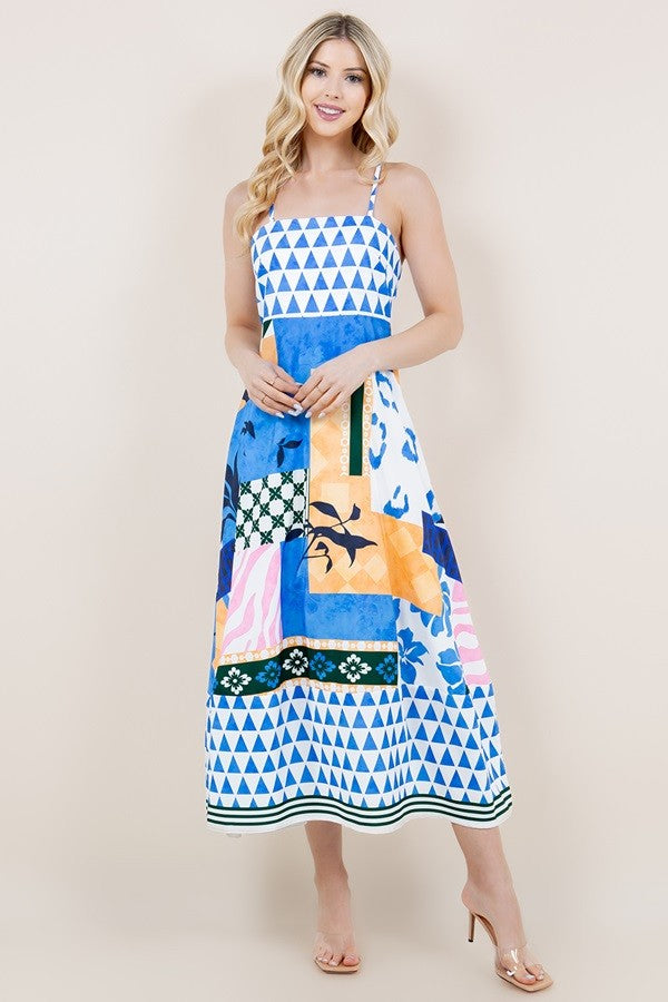 midi cruise dresses Tulum Cruise Embroidered Midi Dress S / royal-blue
