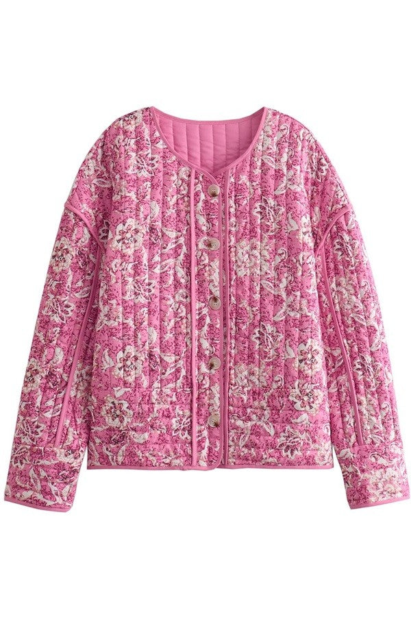 Garden Girly Quilted Jacket Clothing Peacocks & Pearls Lexington   