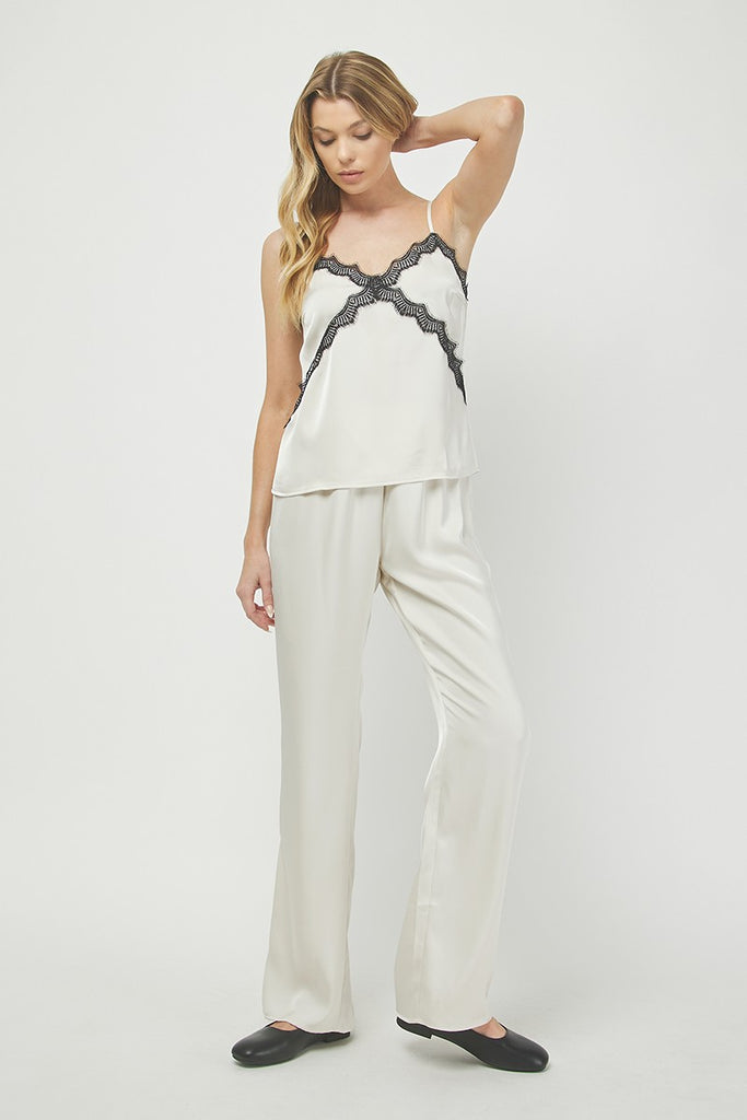 Pearl Glow Satin Pant Clothing Peacocks & Pearls Lexington