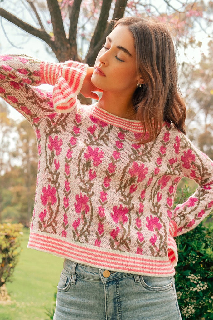 Garden Party Sweater Clothing Peacocks & Pearls Lexington   