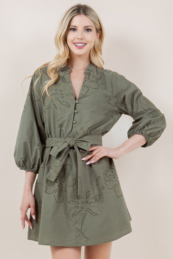 Forever Folklore Long Sleeve Dress Clothing Peacocks & Pearls Lexington   