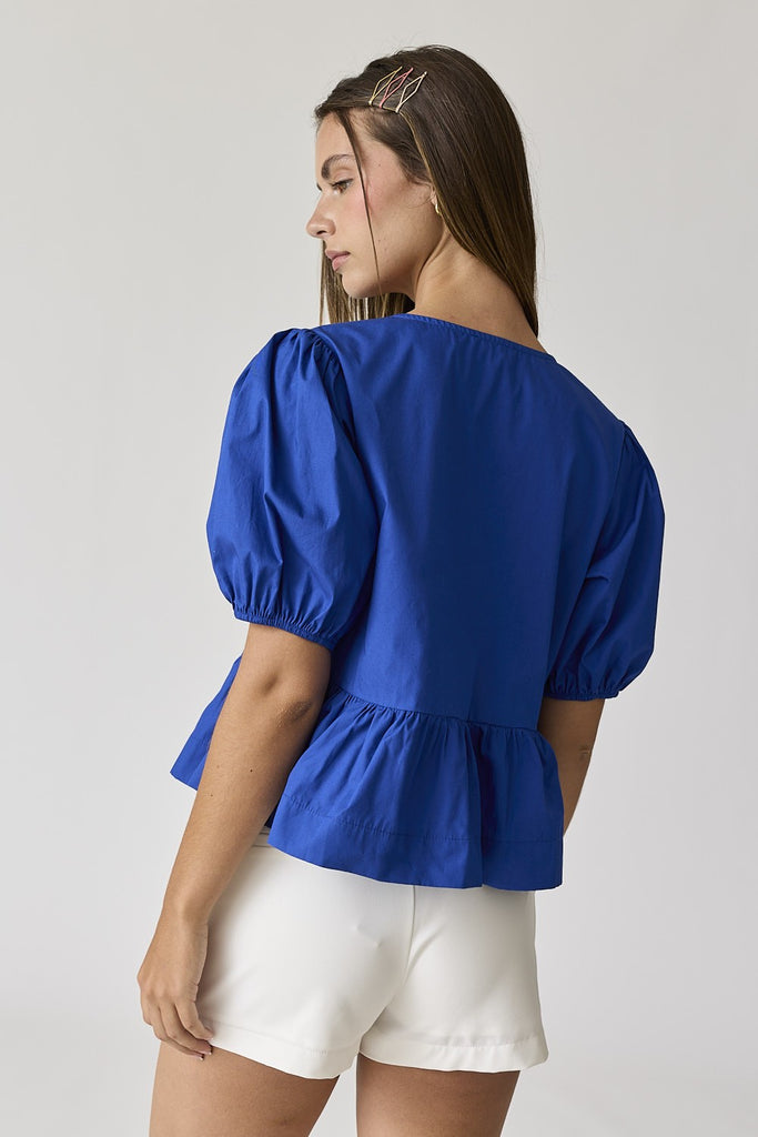 On Saturdays Bow Detailed Top Clothing Peacocks & Pearls Lexington   