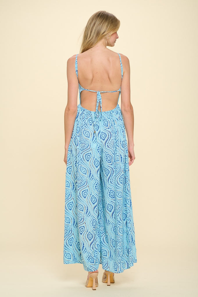 The Cora Printed Jumpsuit Clothing Peacocks & Pearls Lexington   