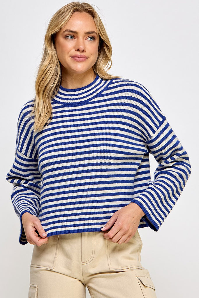 Finish Line Striped Sweater Clothing Peacocks & Pearls Lexington   