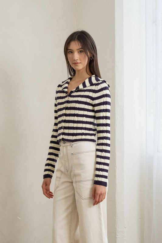 Seaside Stripe Sweater Clothing Peacocks & Pearls Lexington