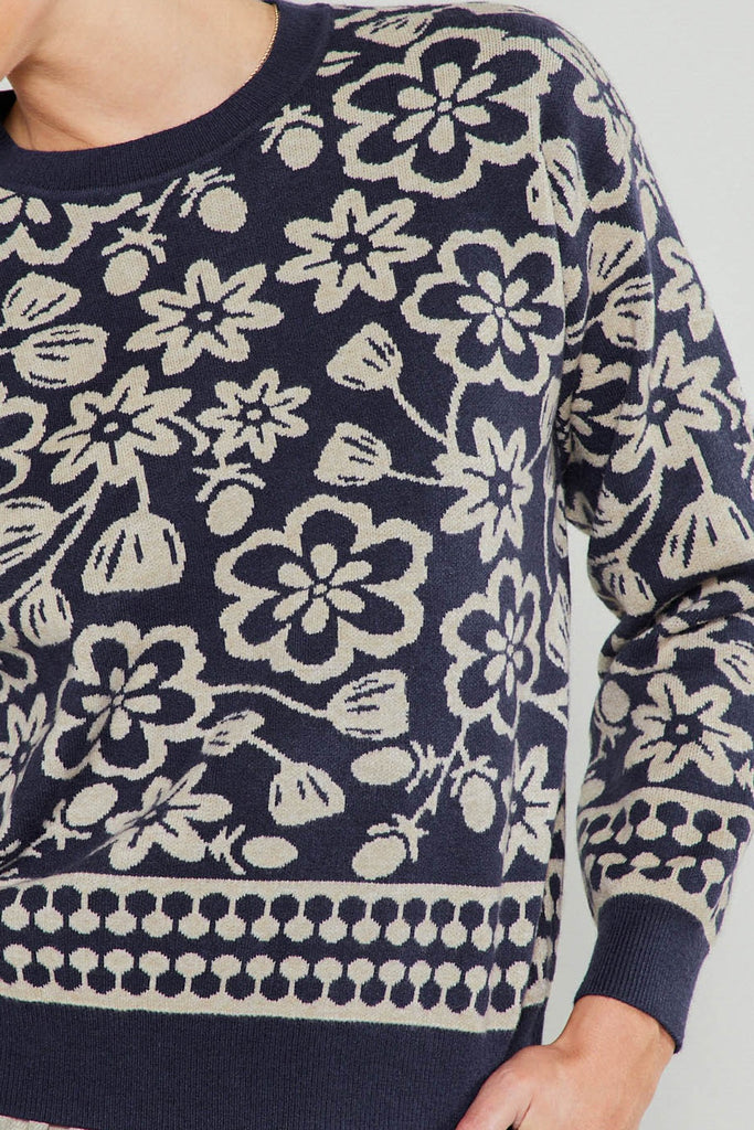 Dream Of Mine Floral Sweater Clothing Peacocks & Pearls Lexington   