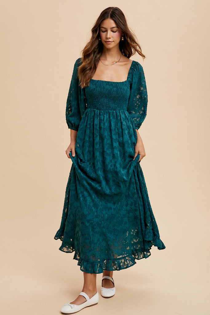 Enchanted Evergreen Maxi Dress Clothing Peacocks & Pearls Lexington   