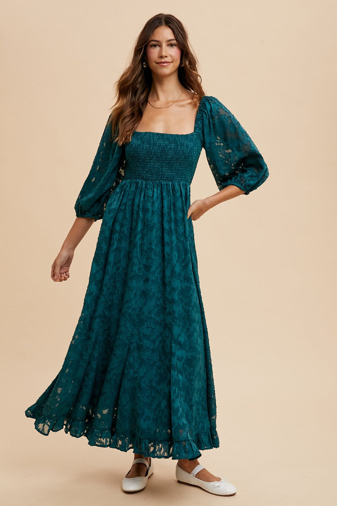 Enchanted Evergreen Maxi Dress Clothing Peacocks & Pearls Lexington   