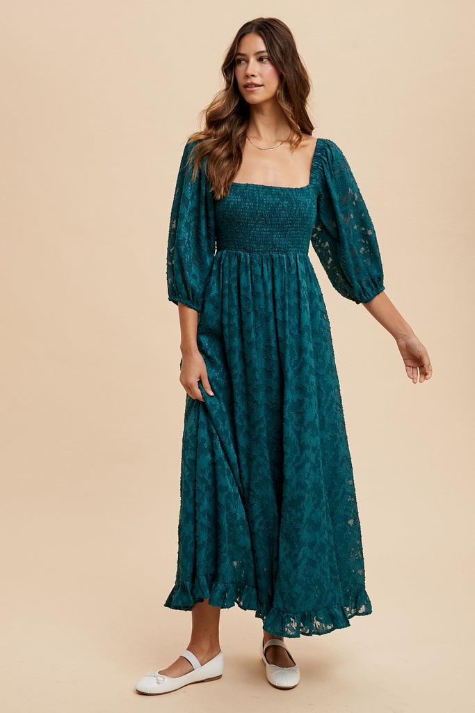 Enchanted Evergreen Maxi Dress Clothing Peacocks & Pearls Lexington   