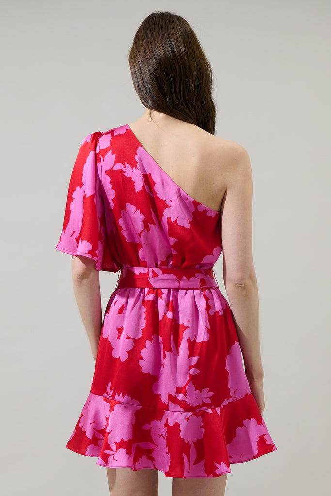 Burning Love Mini Satin Dress Clothing Peacocks & Pearls Lexington