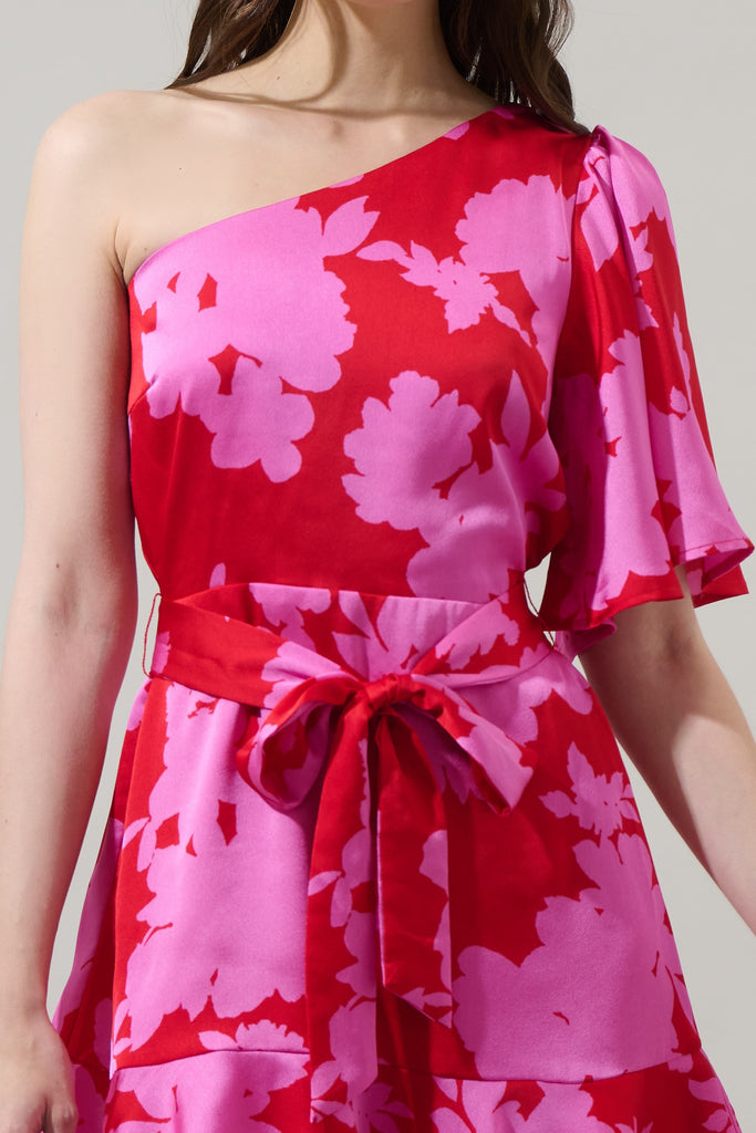Burning Love Mini Satin Dress Clothing Peacocks & Pearls Lexington