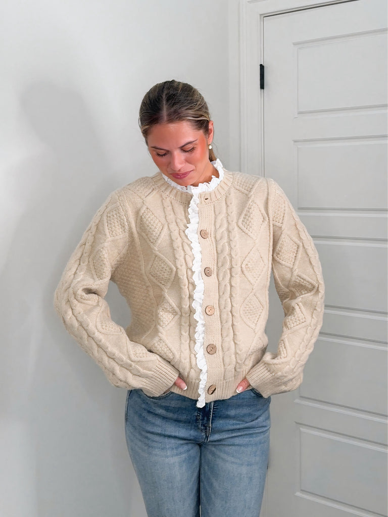 The Oat Latte Cardigan Clothing Peacocks & Pearls Lexington