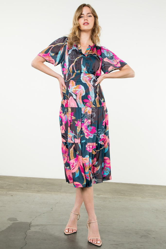 Fall Florals Maxi Dress Clothing Peacocks & Pearls Lexington   