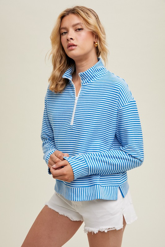 On The Coast Quarter Zip Clothing Peacocks & Pearls Lexington   