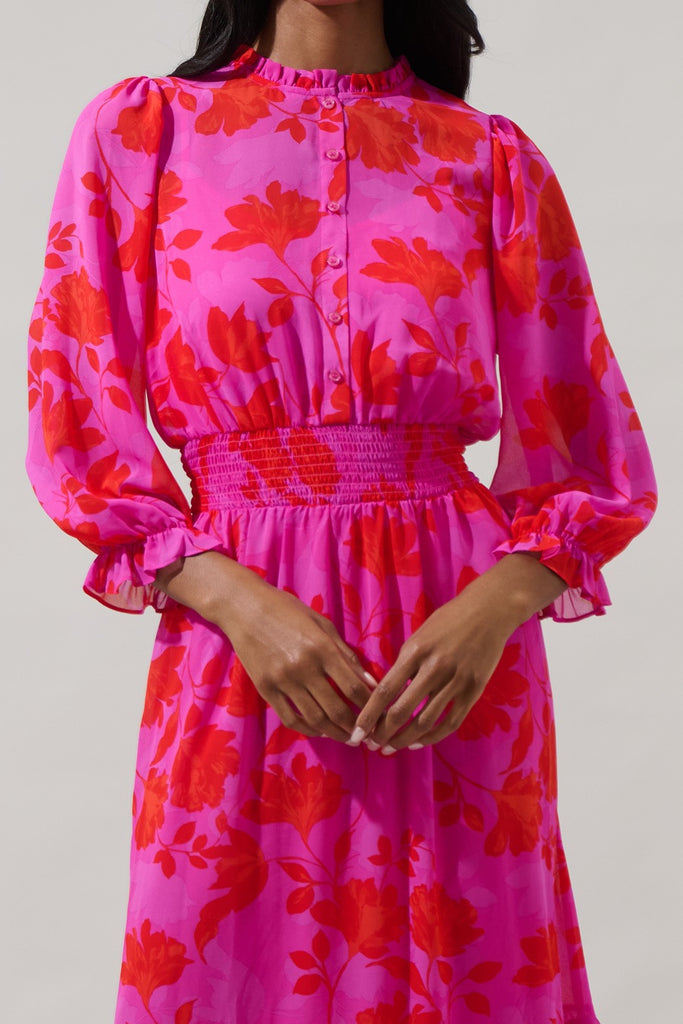 Kensie Floral Midi Dress Clothing Peacocks & Pearls Lexington