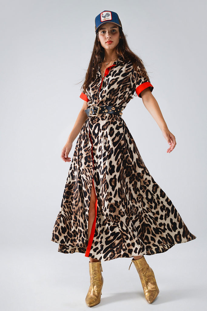 The Bolter Leopard Maxi Dress Clothing Peacocks & Pearls Lexington   