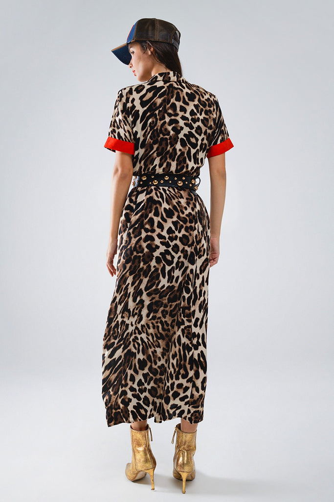 The Bolter Leopard Maxi Dress Clothing Peacocks & Pearls Lexington   