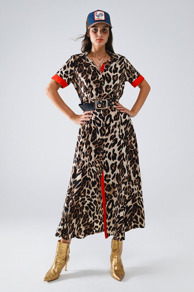 The Bolter Leopard Maxi Dress Clothing Peacocks & Pearls Lexington   