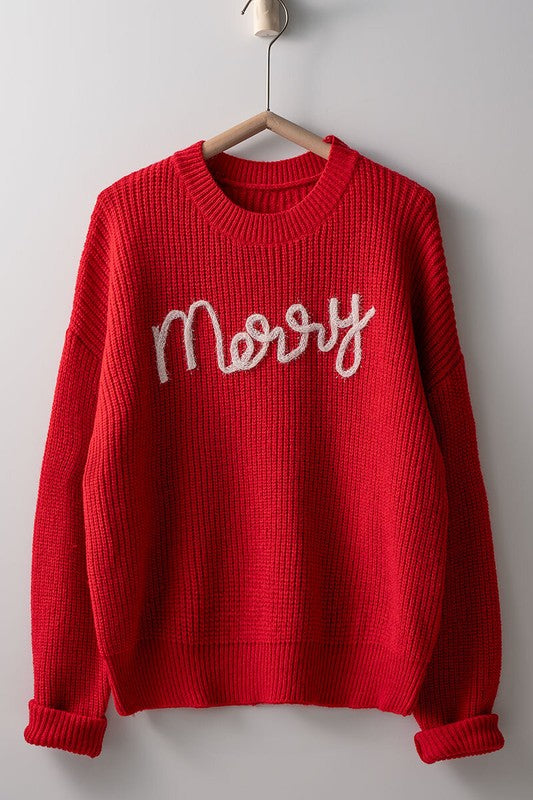 Merry Moments Knit Sweater Clothing Peacocks & Pearls Lexington