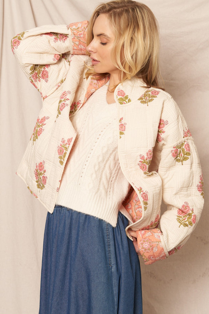 Patchwork Poetry Reversible Jacket Clothing Peacocks & Pearls Lexington   