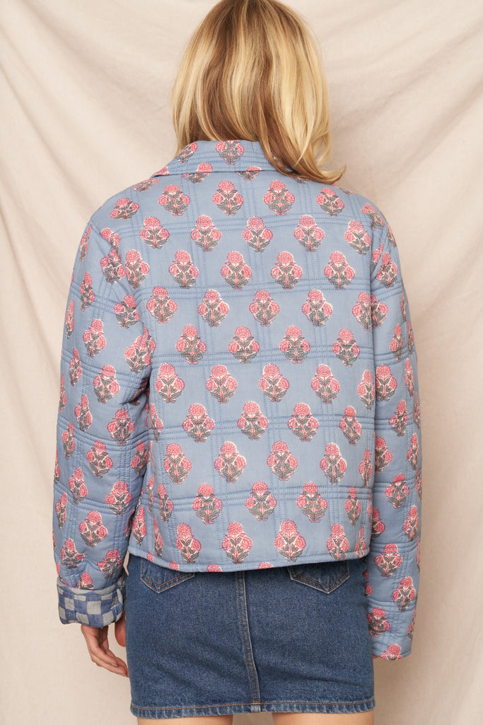 Floral Flip Reversible Jacket Clothing Peacocks & Pearls Lexington   